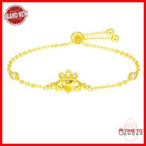 Sterling Silver Claddagh Bracelet Elegant Irish Jewelry Birthstone Luck Gift